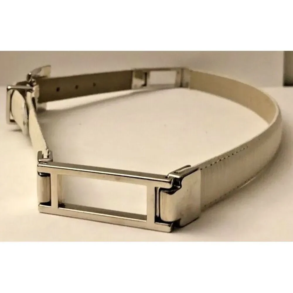 Cache white leather
